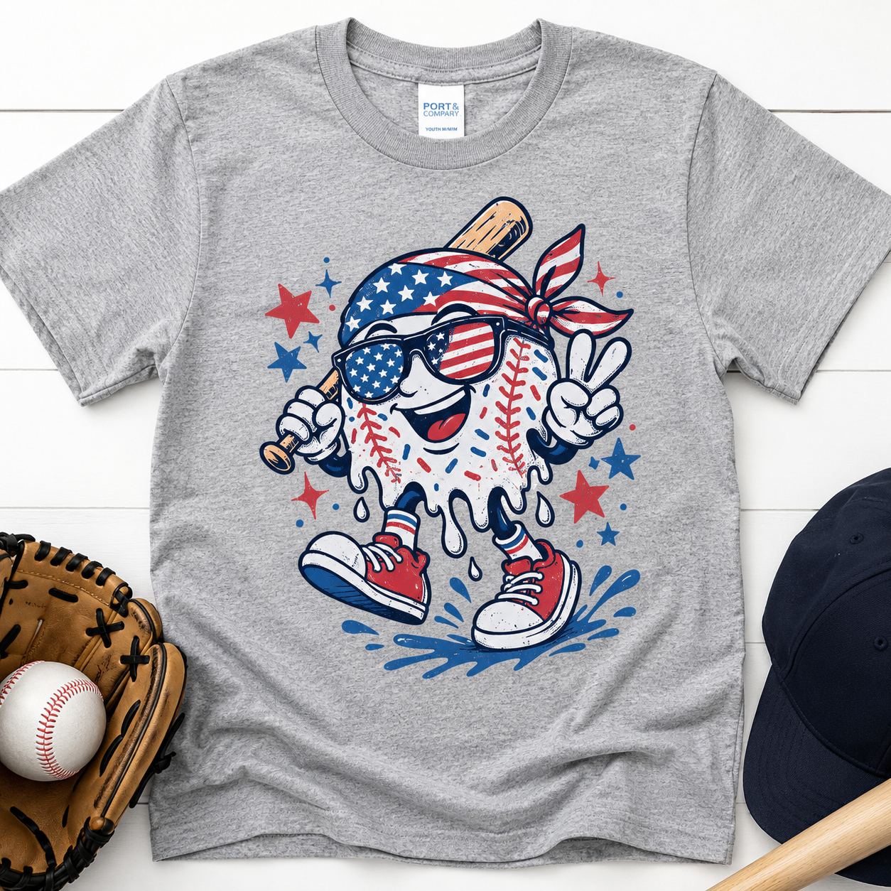 Red,white & blue baseball