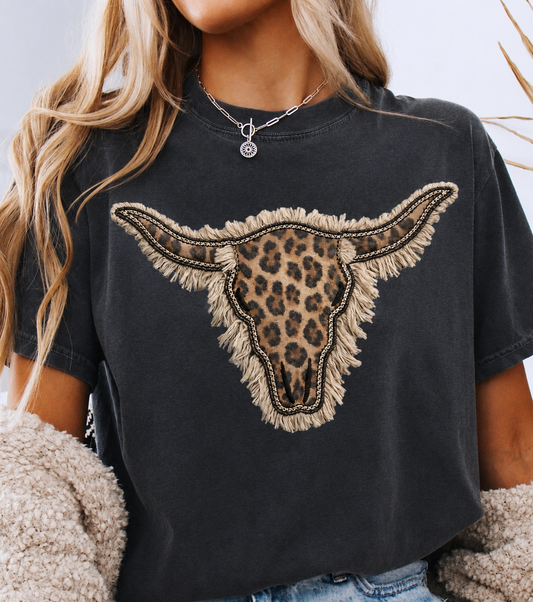 Cheetah Bull Skull