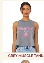 Phantoms mom Bella Canvas racer back cropped tank