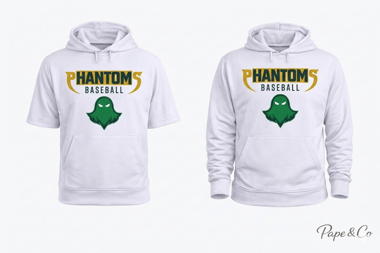 Phantoms White Hoodies Short & Long sleeve